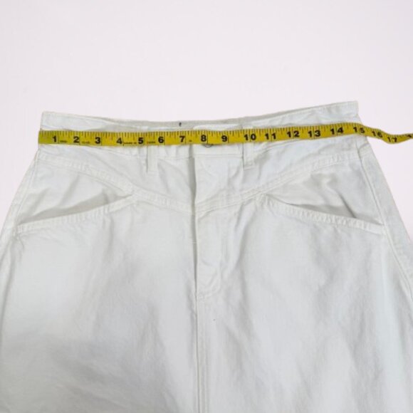 Free People We The Free Come As You Are Denim Maxi Skirt Sz 6 White - Picture 11 of 13